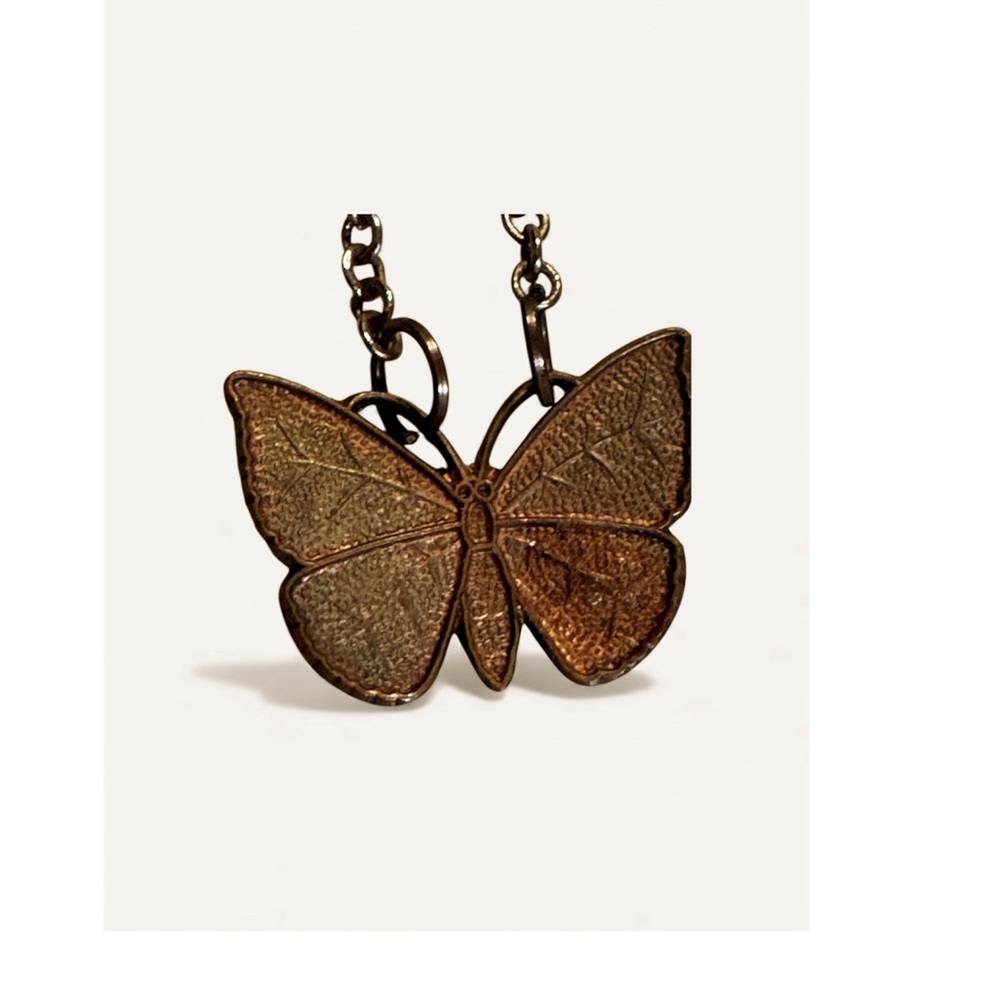 Elegant Copper Butterfly Pendant Necklace